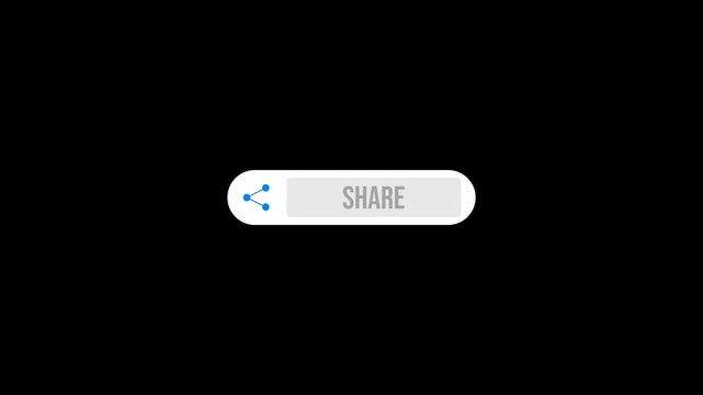 Grey share button with a blue share icon, suitable for social media websites and digital marketing materials, modern and sleek design.