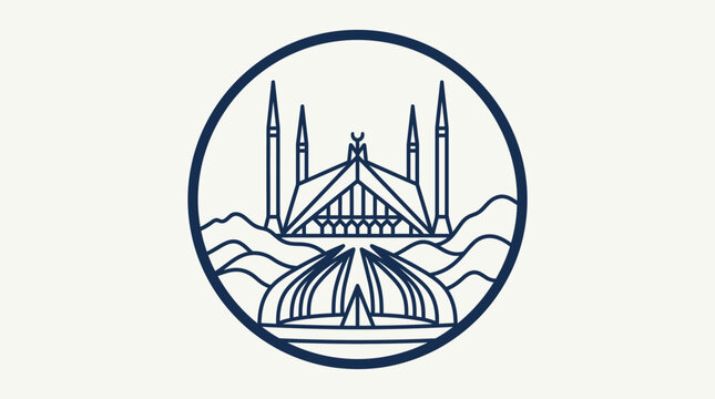 Minimalist Design of Faisal Mosque in Islamabad