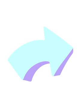 pixelize effect animation of cartoon of flat color pointing arrow