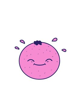 blinking radial lines animation of cartoon orange design