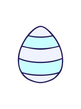 popping motion animation of comic book style quirky cartoon easter egg