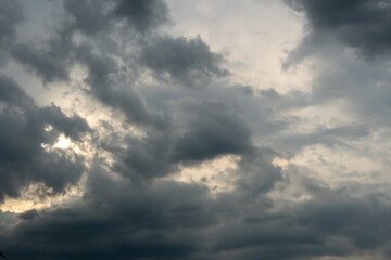 Fototapeta premium Dark Grey Overcast Clouds Filling the Daytime Sky