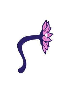 jiggle motion animation of cartoon flower design