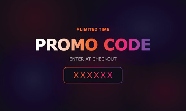 Promo Code Coupon Banner Sale UI Design Gradient Background