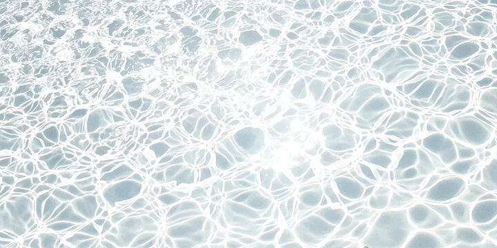 Abstract background of rippling water surface with bright sunlight reflections and fluid caustic patterns
