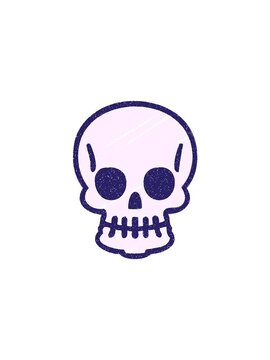 flashy sales animation of a spooky halloween skull