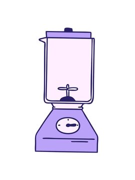 jiggle motion animation of cartoon doodle of a food blender