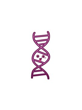 pressure popping animation of gradient shaded cartoon of a DNA strand