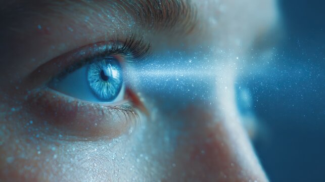Deep focus state concept with intense concentration and mental clarity