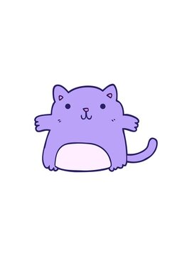 starburst effect animation of fun illustration of a cartoon cat