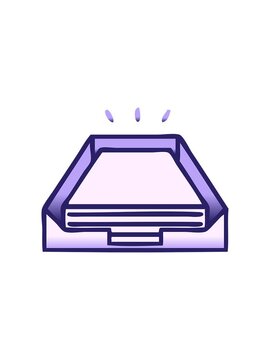 splitting effect animation of gradient shaded cartoon of a in box