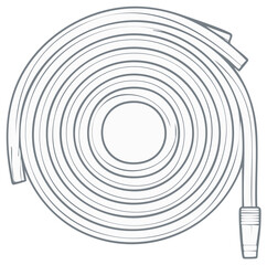 Fototapeta premium Coiled garden hose illustration