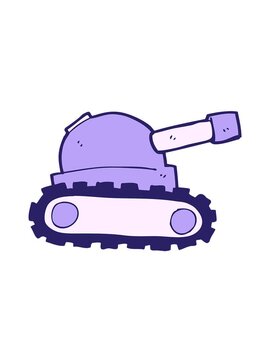 jiggle motion animation of cartoon tank