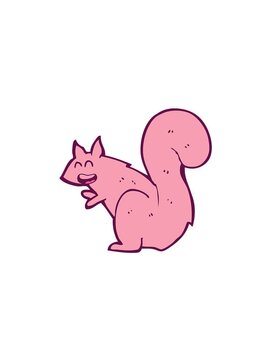 pressure popping animation of squirrel cartoon