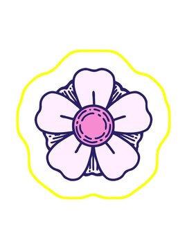 radioactive glowing animation of iconic tattoo of flower