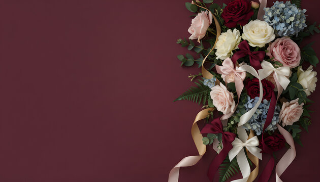 Clean minimalist layout with flowers for personalized digital greeting cards