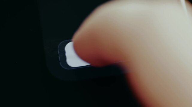 Digital button labeled Slide to Send from a banking app to complete a financial transaction