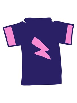 pixelize effect animation of cartoon t shirt with lightning bolt