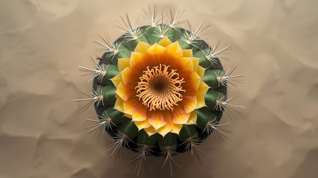 a Parodia cactus blooming