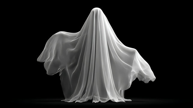 A ghost covered with a white sheet
