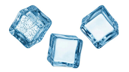 Obraz premium Three rectangular cut aquamarine gemstones on a black background
