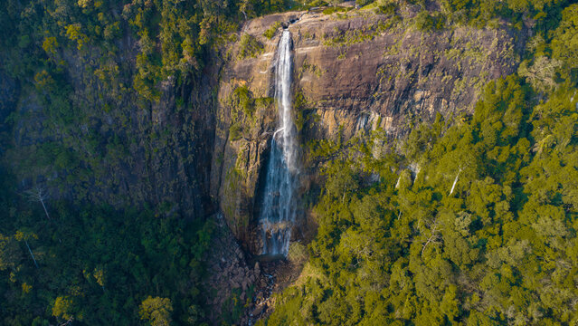 Areal view of Diyaluma Falls.