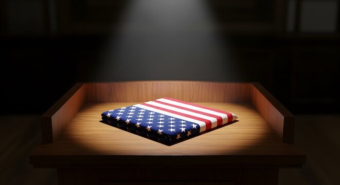 Memorial day tribute honoring fallen heroes with american flag draped casket