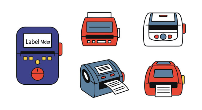 Label Maker Line art vector creative modern abstract illustration