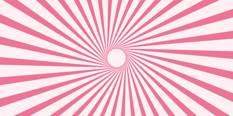 Pink circus background. Funfair swirl patern. Spiral carnival pattern. © Hosinah