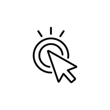 Pointer and Cursor click icon Pointer and Cursor black and white vector illustration for web UI design and user interface