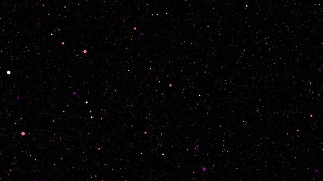 Starry field shimmering in dark space with colorful dots