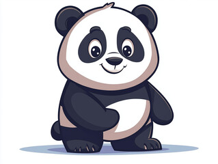 Naklejka premium cute panda isolated background.