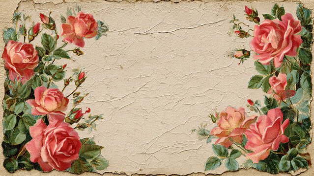 vintage background with roses