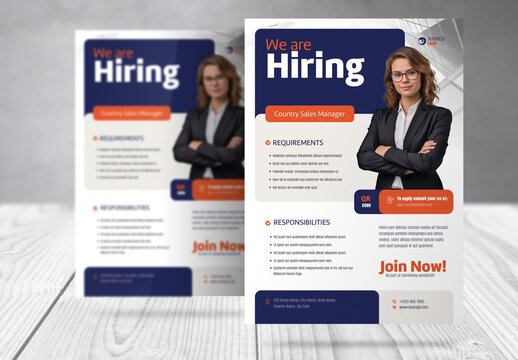 Employee Hiring Business Flyer Template 