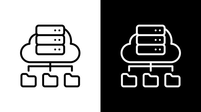 Data Classification White Icon Set Design