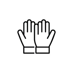 Obraz premium Farming gloves icon black and white farming gloves line art agriculture protective workwear vector illustration