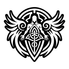 Fototapeta premium A filled style icon of soul tattoo