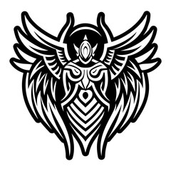 Fototapeta premium A glyph style icon of deity symbol