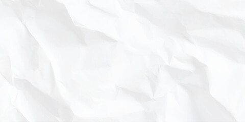 Fototapeta premium A blank crumpled white silk and satin background with a wrinkled parchment paper texture and creased grunge material surface