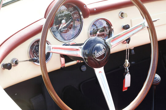 vintage car steering wheel