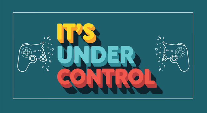 Modern Gaming Graphic with broken controller against teal background, suitable for game development, online promotions, and social media campaigns.