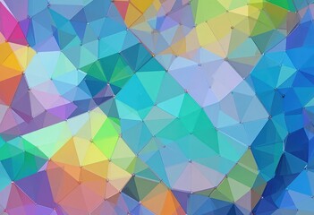 Obraz premium Colorful Geometric Abstract Background with Triangular Shapes in Vibrant Hues and Tones