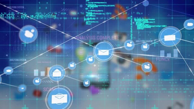 The video depicts a screen filled with computer codes and graphs