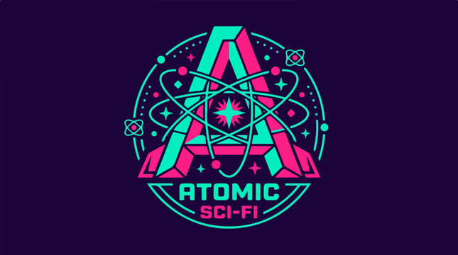 Atomic Sci Fi Logo Design.