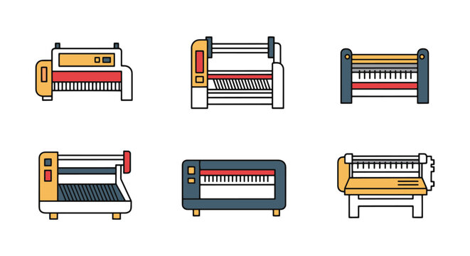 Shearing Machine Line art creative abstract modern illustration