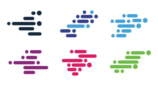 Space Particle Flowline Line clean illustration vector