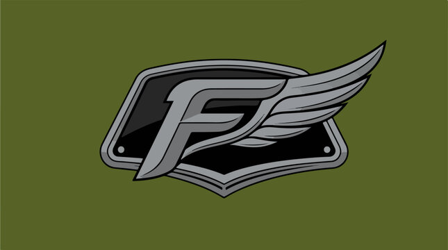 Grey F Logo with Wings.