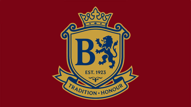 Heraldic Crest Emblem Design.