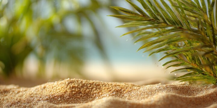 Beautiful secluded beach with a pine tree growing on the sand dune, perfect for a tropical getaway.
