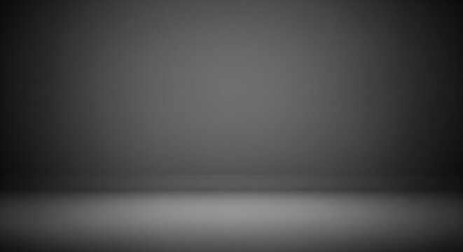 Empty dark gray studio background with soft spotlight and shadow for product display.